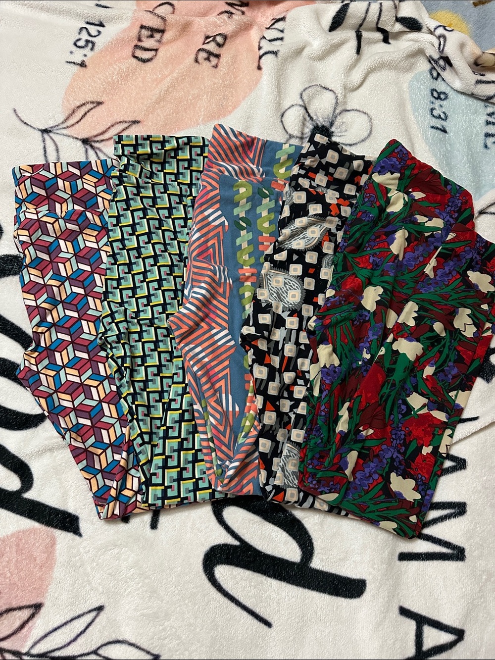 LuLaRoe Multi-Print Leggings in Red, Green, Blue, Purple, Black
